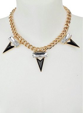 Black triangle necklace